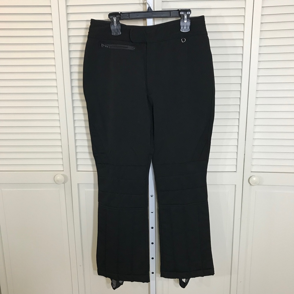 Vintage Schoeller Black Ski Snow Pants with Stirrups Size 36